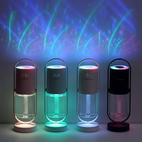 200ml USB Air Humidifier Magic Shadow Night Lights Ultrasonic Home Car Mist Maker Mini Office Desktop Air Purifier Fogger