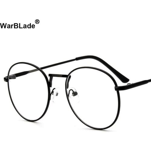2018 Fashion Unisex Eyeglasses Vintage Round Metal Frame Women Optical Clear Len Glasses WarBLade Eyeglasses Frames Goggles