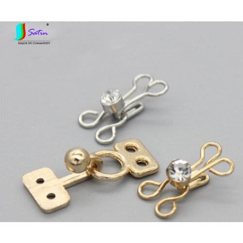 5sets/lot Good Quality Sew Accessories Metal Gun Black,Silvery,Gold Overall Buckle,Pants Invisible Connect Clasp S0899L