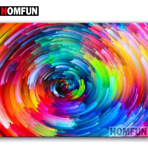 HOMFUN 5D DIY Full Diamond Embroidery "Colored vortex" Diamond Painting Cross Stitch Rhinestone Home Decoration A19548