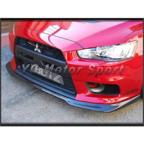 Car Accessories Carbon Fiber RA Style Front Lip Fit For 2008-2012 Evolution EVO X 10 Front Bumper Lower Splitter Lip