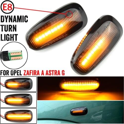 2PCS Car LED Dynamic Blinker Turn Signal Light Side Marker Lamp For Opel Zafira A 1999-2005 Astra G 1998-2009