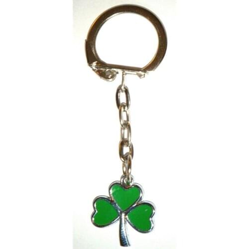 Fashion Jewelry Vintage Irish Shamrock Charm Fit Keyrings Key Ring Gift Accessories 50pcs Fast shipping D252