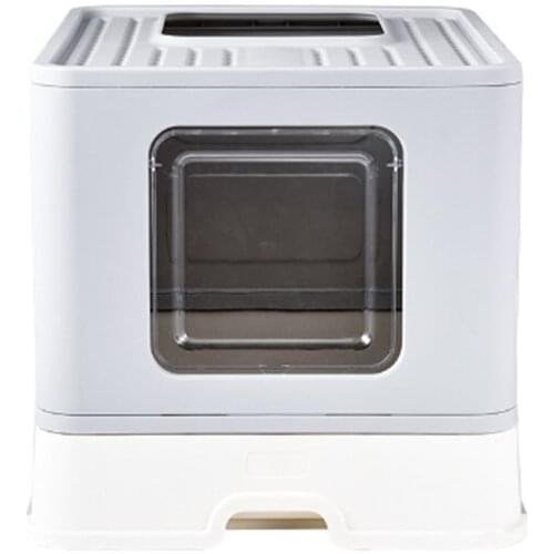 Large foldable top-in fully enclosed cat litter box cat supplies