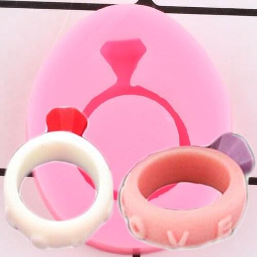 Diamond Ring Silicone Mold Wedding Cupcake Fondant Cake Decorating Tools DIY Chocolate Baking Mould Candy Caly Resin Molds