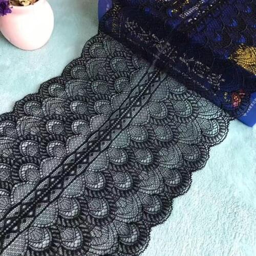 Black series of new lace, stock stock, width 16-22CM black lace, delicate stretch lace