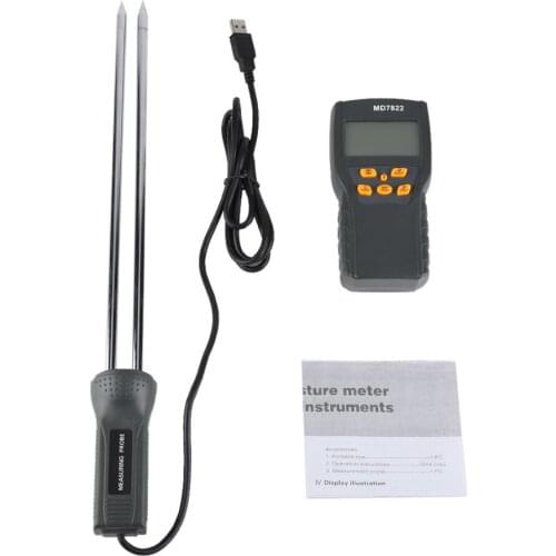LCD Display Digital Grain Moisture Meter Humidity Tester For Wheat Corn Paddy