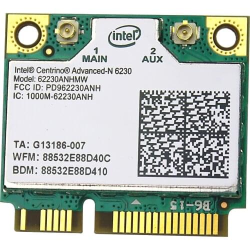 Intel 300M dual-band WIFI +3.0 Bluetooth 6230AN N6230 62230ANHMW half-height wireless WIFI card MINI PCI-E