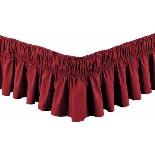 15 Colors Hotel Elastic Bed Skirt Solid Color Bedspread Without Bed Surface For King/queen Size Bedsheet Home Room Decor Textile