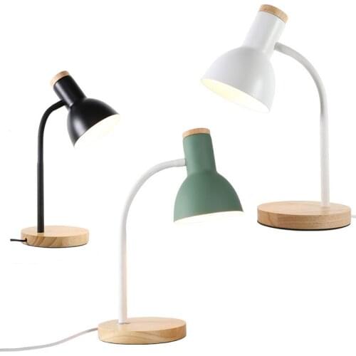 European creative led table lamp E27 bulb LED Lamps bedroom LED eye protection lamp Lamp body adjustable reading table lamps Z5