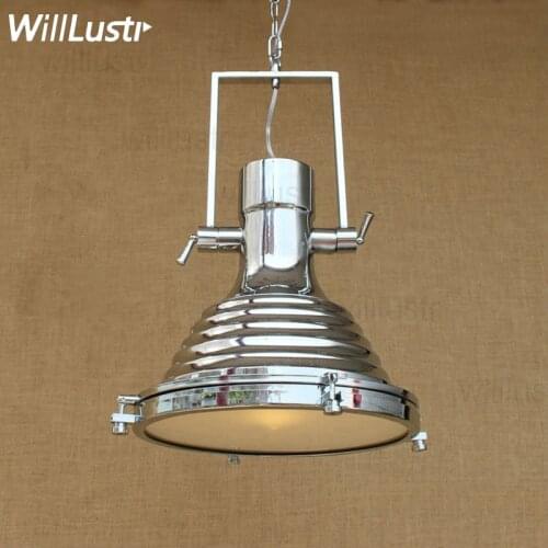 MARITIME Pendant Light Vintage Industrial Antiqued Brass Antique Chrome Naval Lamp Polished Iron Hotel Restaurant Cafe Bar Loft