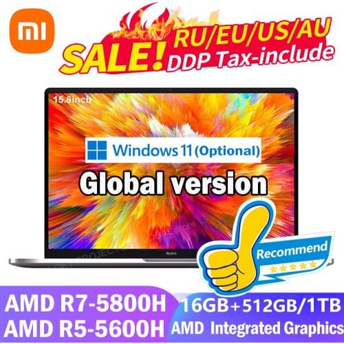 2021 Xiaomi RedmiBook Laptop Pro15 Ryzen AMD R7-5800H 3.2K Super retina Screen 15.6Inch 16+512GB 100%sRGB Win10 Office Notebook