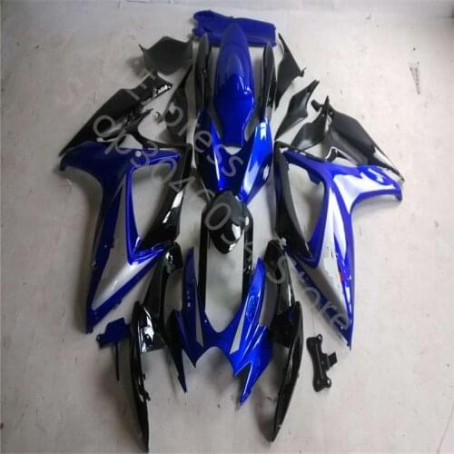 Custom Injection fairing for SUZUKI GSXR750 600 2006 2007 blue black motorcycle body fairings bodywork GSX R600 GSX R750 06 07