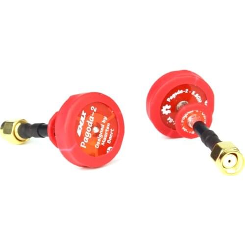 Gift EMAX Pagoda 2 Antenna 5.8G 80mm 8cm RHCP Red Omnidirectional Omni FPV Flat Panel SMA(2pcs)
