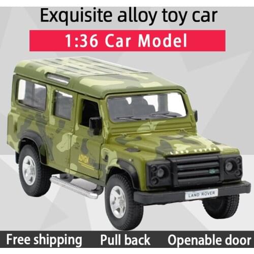 RMZ CITY 1:36 Defender Camouflage painting SUV Alloy Diecast Car Model Toy With Pull Back For Children Gifts Toy Collection