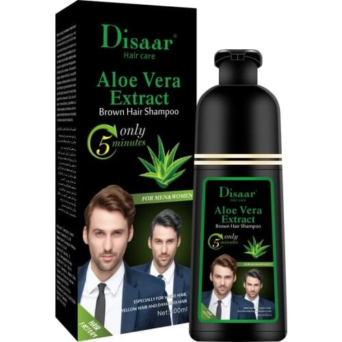 SNOW LADY 400ML Aloe Vera Brown HAIR SHAMPOO Nourishing Repair Damaged Improve Split Hair Rough Remove Greasy Treatment HairCare