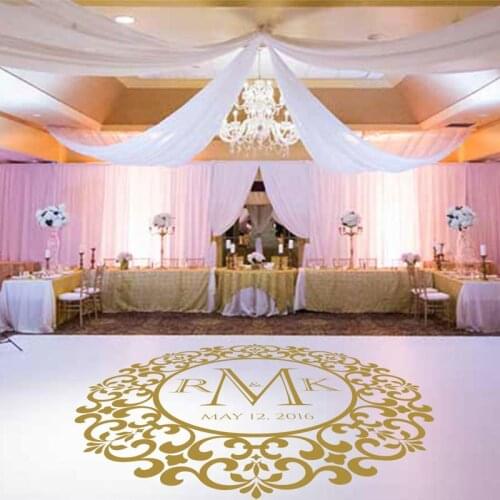 Wedding Dancing Floor Decal, Custom Name & Date Wedding Decor, Personlized Party Floor Decoration,Wedding Sticker WD18