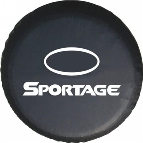 15" 16" Inch (Tire Diameter 27" -31") Heavy-Duty PVC Leather Spare Tire Wheel Cover Case Pouch Protector Bag For KIA Sportage