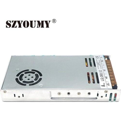 SZYOUMY Ultra Thin Switch Power Supply AC 220V to DC 12V 30A Voltage Transformer Indoor for Motor Led Control Led Switch Display