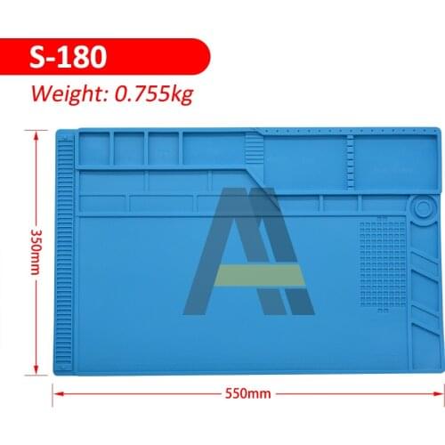 350*550mm Heat Insulation Pad Silicone Mat Maintenance Platform for BGA Phone Repair Anti-static Pad Soldering Station Desk Mat