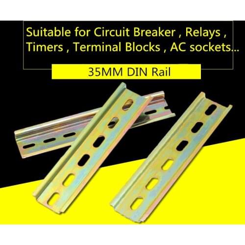 Universal 35mm Slotted DIN Rail for C45 DZ47 Terminal Blocks Timer