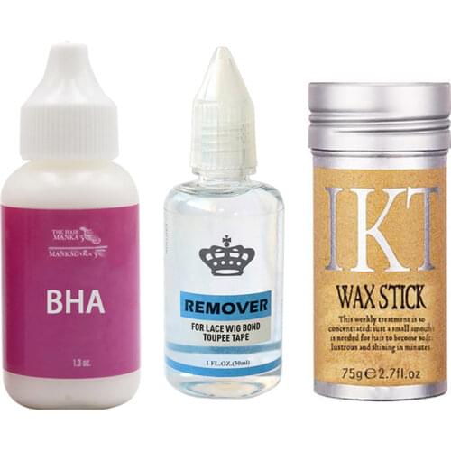 38ml Strong Bond Hold Lace Wig Waterproof Adhesive Hair System Glue and Wax Stick for Clousre, Toupee, Wig