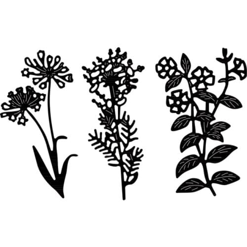 Cutting Dies Three Blooming Flowers For DIY Scrapbooking Embossing Album Paper Cards Dies 2021 New