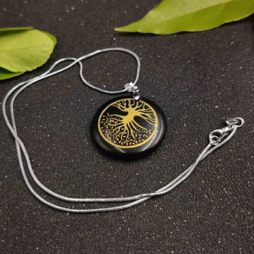 High quality natural stone quartz white crystal pendant pendulum flower of life pendants 7 chakra pendule orgonite ne