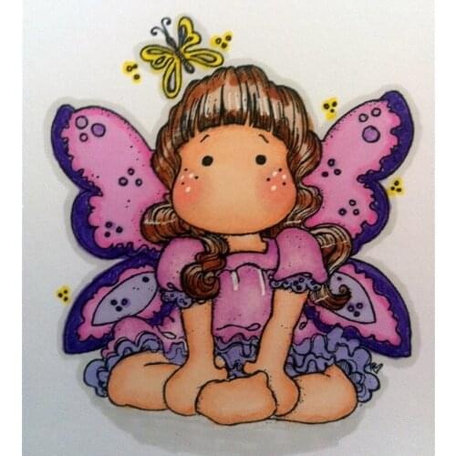 Yulan Girl Cartoon Pattern Stamp And Metal Die Scrapbooking Alphabet Stamp Embossing Craft Making Silicone Transparent Stamps