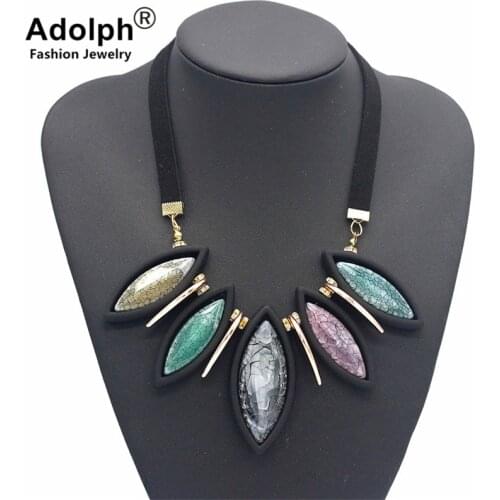 ADOLPH Jewelry Boho Extendy Geometry Stone Choker Necklace Woman Accessories Fashion Maxi Statement Necklace HOT
