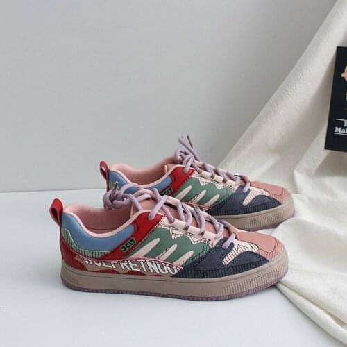 Womens Shoe Movement Small White Shoe 2021 Spell Color Canvas Shoe All-match Student Board Shoe Tide Shoes for Women Sneakers