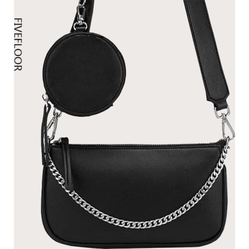 Women Crossbody Purses and Handbags Luxury Designer Fashion Bags 2021 Three-in-one Chain Diagonal Bags 2pcs Leather Shoulder Bag