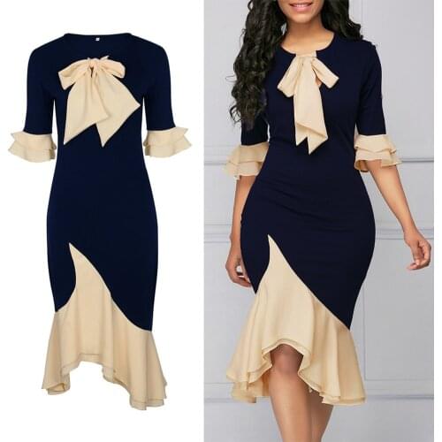 Women Lace Meeting Dress Evening Party Ball Prom Midi Office Lady Long Dress Female Fashion Sexy Summer Autumn Dress