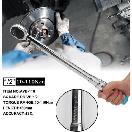 1/2 Inch Transmission Preset Torque Wrench Chrome Hand Wrench