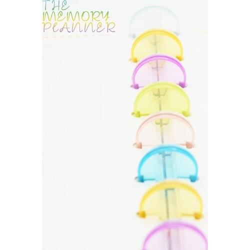 100pcs 24mm Mushroom Disc Binding Discbound Planner Notebook Binder Discbound Notebook Binding Discs Fajas Binders Plastic Rings