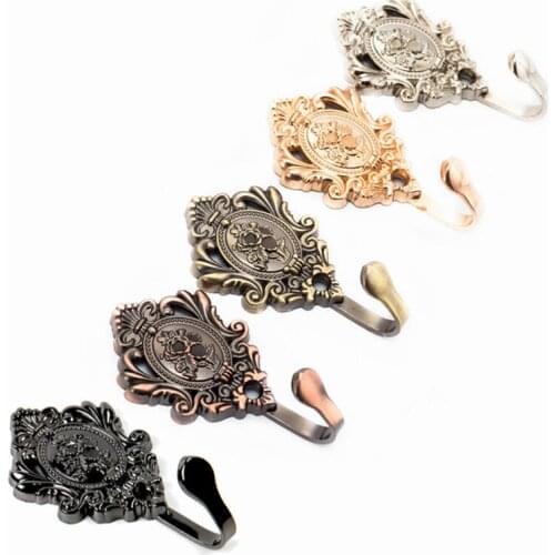 2pcs Curtain Tieback Holder Hooks Tie Backs Living Room Bathroom Door Key Towel Wall Hanger Hook Decoration Curtain Accessories