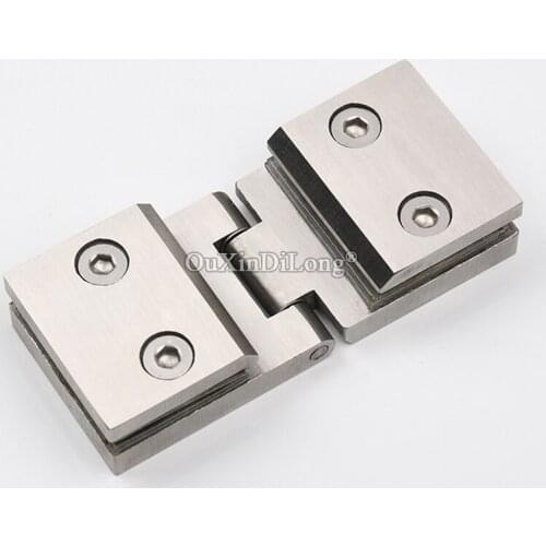 Brand New 2PCS 304 Stainless Steel Precision Casting Glass Cabinet Hinges Display Wine Cabinet Door Hinges