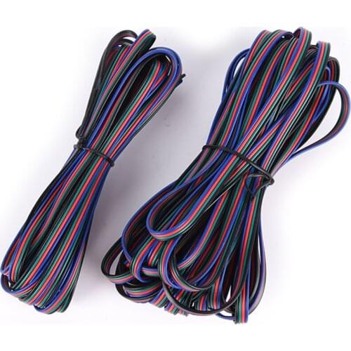 5/10Meter 4 PIN RGB Led Wire Cable LED RGB Cable Extension Wire Cord For RGB Rgbw Single Color 5050 3528 LED Strip Light