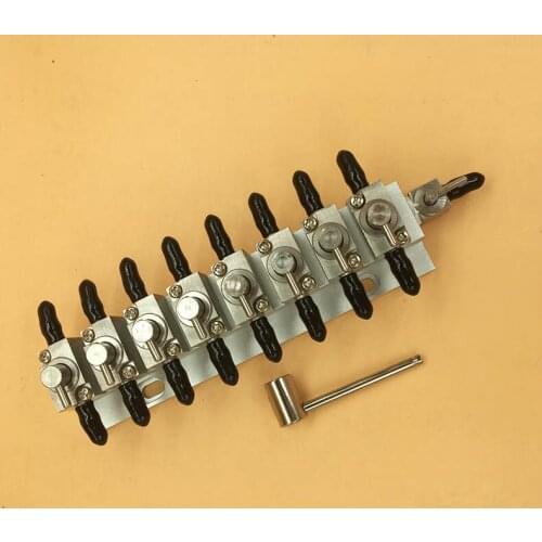 8 units cleaning valve manual hand valve for Infinity Myjet Allwin Human Wit-color printhead clean valve 8 way metal hand valve