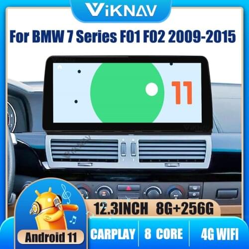 12.3 INCH Android 11 Car Radio For BMW 7 Series F01 F02 2009-2015 CIC NBT GPS Navigation with screen DVD Multimedia Player 2din