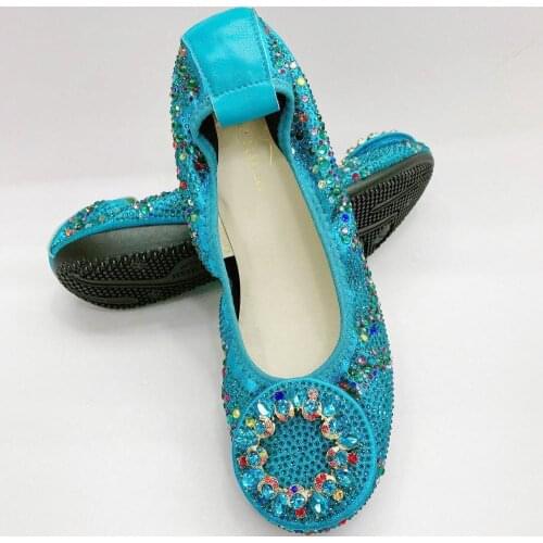 Plus Size 34-44 Women Shoes Foldable Ballet Flats Patent Leather Spring Summer Ladies Flat Shoes Fashion Loafers Shoes Woman