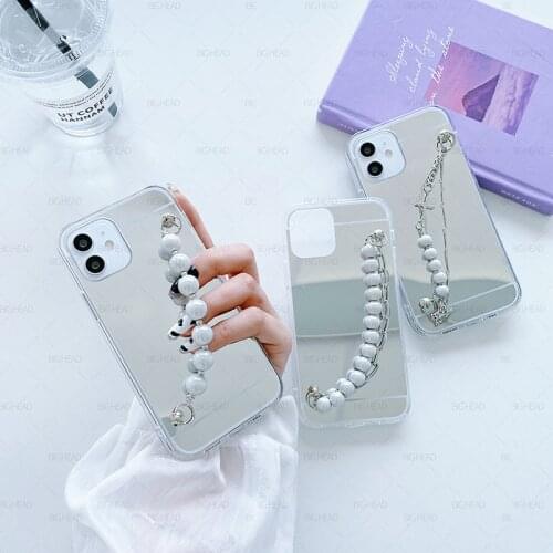 Case for Huawei Y9A Y7A Y8P Y7P Y6P Y5P Y9 Prime 2019 Y7 Y6 2018 Twilight Peal Bracelet Clear Silver Mirror Cover for P Smart Z