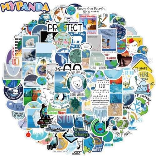 Kid DIY Bike Laptop Car Decal Environment Green Stickers Gift Protect The Earth Publicity Cartoon Waterproof Stickers