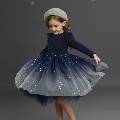 Baby Girls' Dress Long Sleeve Carnival Clothes Party Winter Girls Autumn Lace Ceremonial Evening dresses for 4 6 8 10 Years