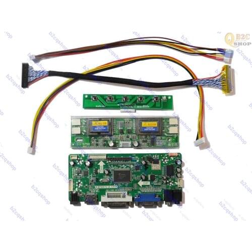 HDMI+DVI+VGA)LCD Driver Board Lvds Inverter Diy Monitor Kit for 19" M190PW01 V0