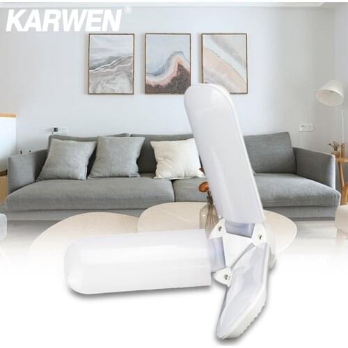 KARWEN LED Folding leaf lamp E27 30W 45W 60W light AC 175-265V adjustable angle bulb For Indoor home Led ceiling Light