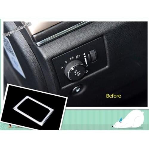 Lapetus Head Lights Lamp Headlamp Switch Button Frame Cover Trim 1 Piece Stainless Steel For Jeep Grand Cherokee 2011 - 2016