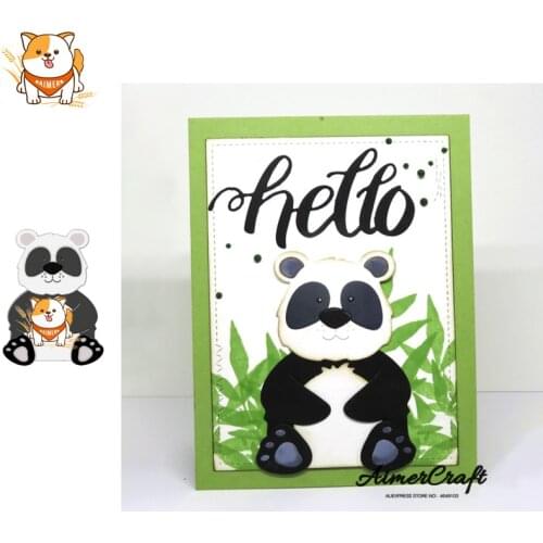 Lovely Panda Animal Metal Cutting Dies Scrapbooking Stencil For DIY Paper Card Decorative Embossing Die Cut Craft Dies New 2019