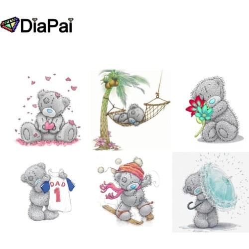 DIAPAI 5D DIY Diamond Painting Full Square/Round Drill "Cartoon bear" 3D Embroidery Cross Stitch 5D Decor Gift