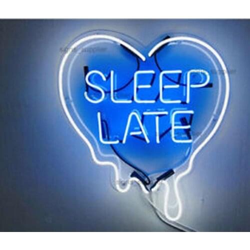 Neon Sign For Sleep Late Neon Sign Acrylic Gift light Beer Window Advertise Custom LOGO Decorate Display Impact Attract light
